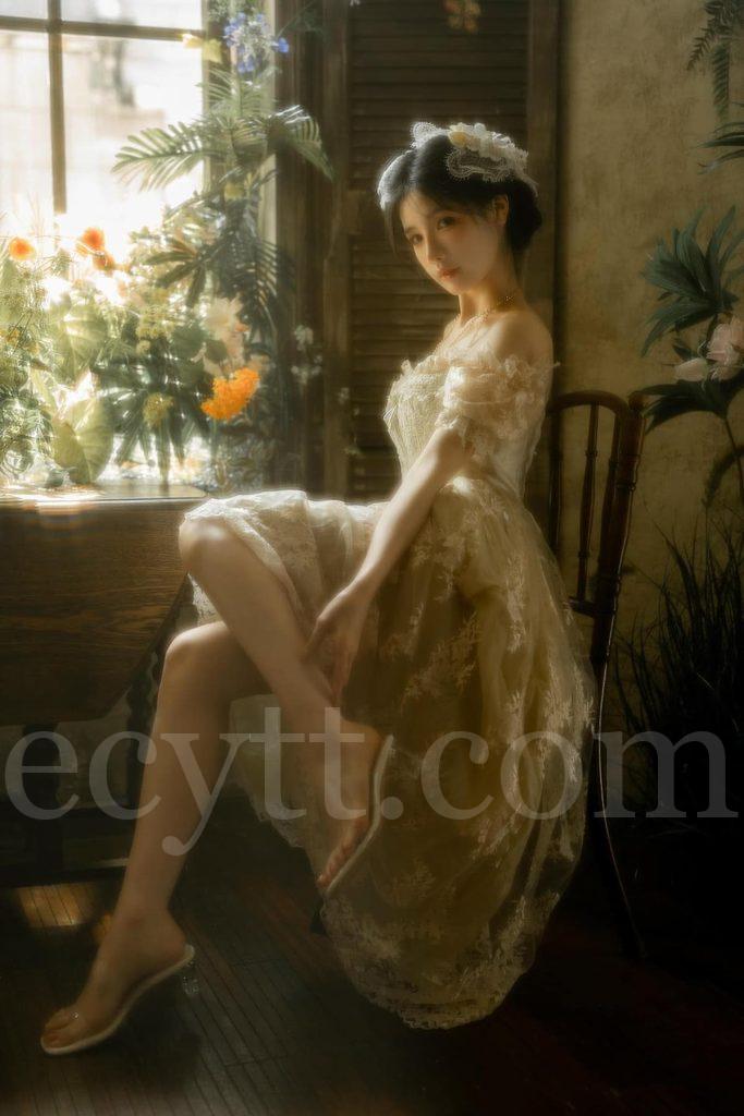 橙子喵酱会员花絮 橙子小白裙