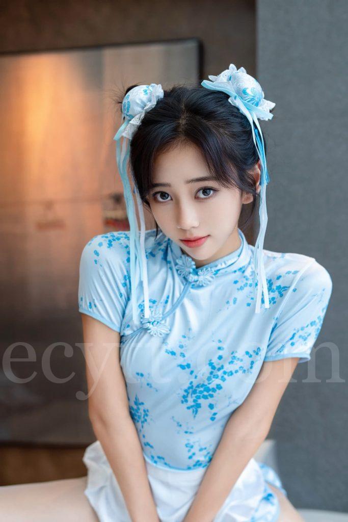 时安安 NO.008 内购无水印 春丽诱人白色丝袜 青花瓷